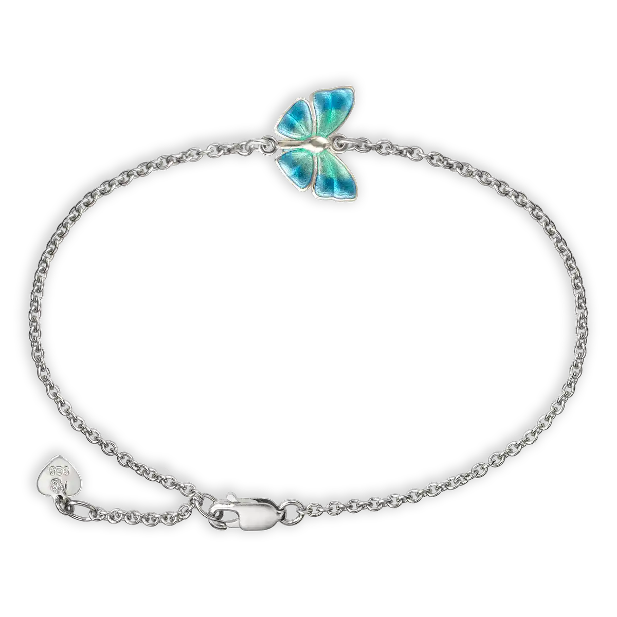 Turquoise Butterfly Bracelet. Sterling Silver
