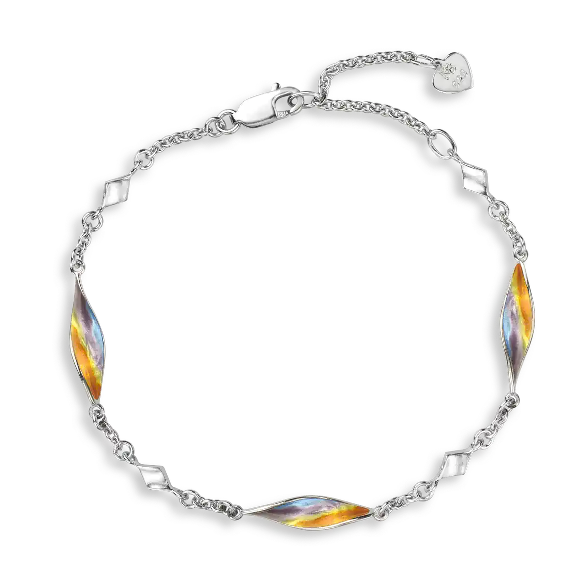 Sunset Aurora Bracelet. Sterling Silver
