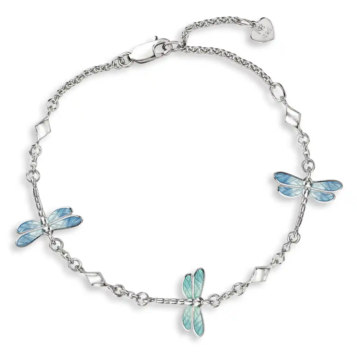 Dragonfly Bracelet. Sterling Silver.