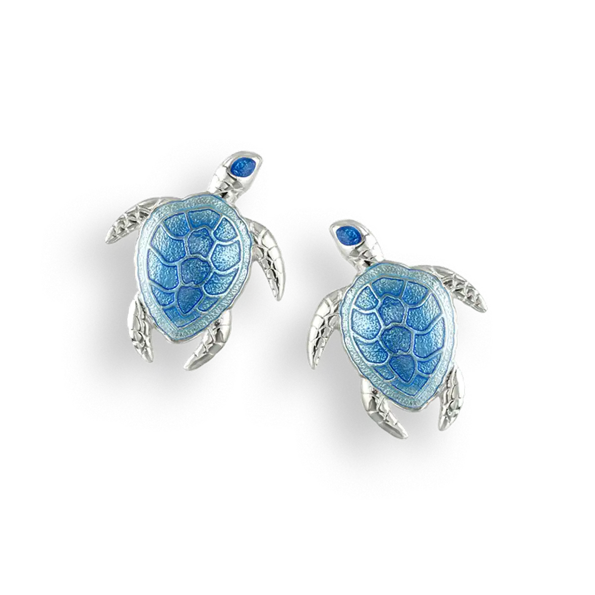 Blue discount turtle earrings