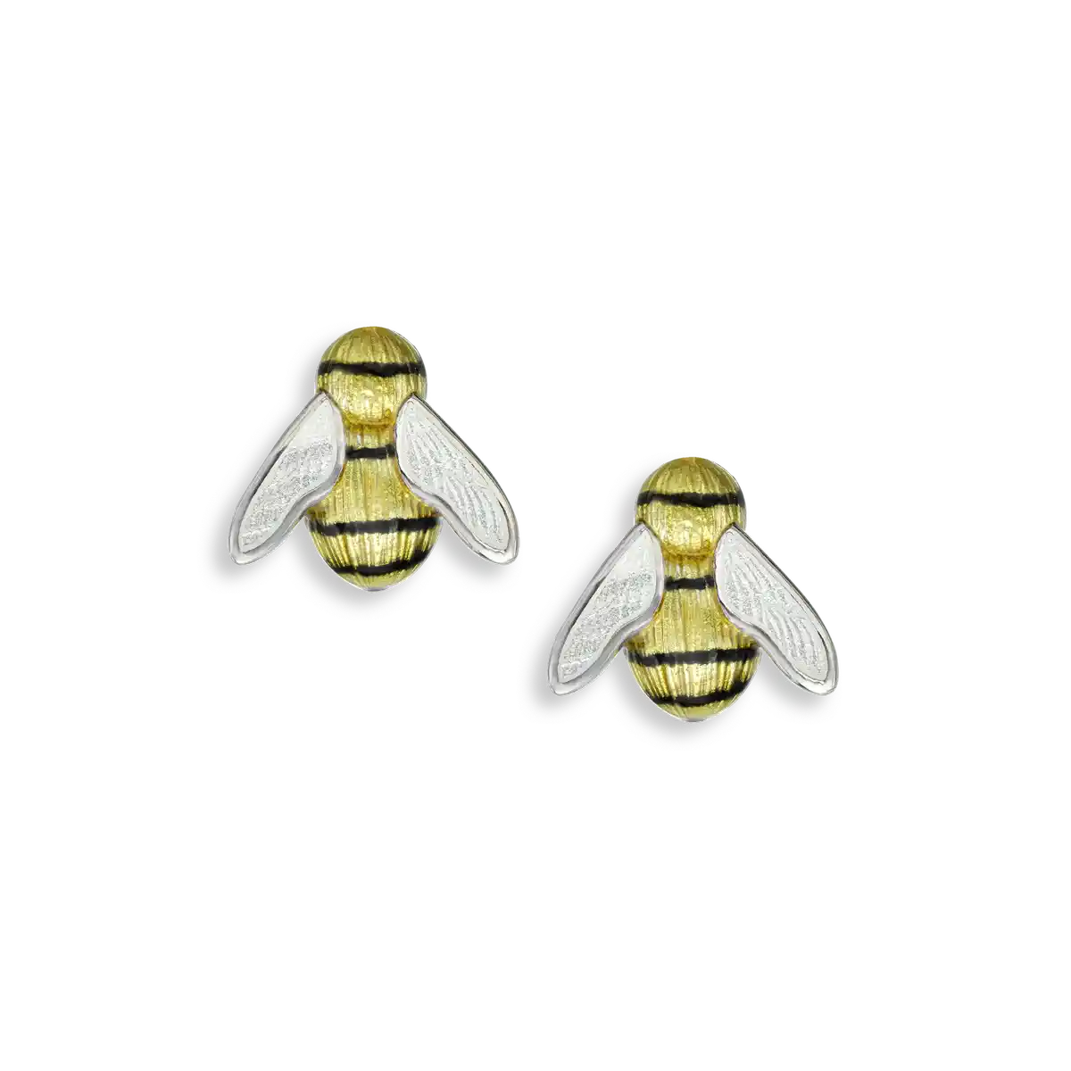 Yellow Bee Post Earrings. Sterling Silver