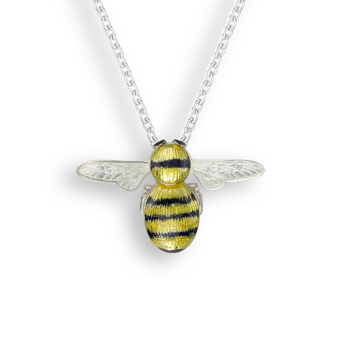Yellow Bee Necklace. Sterling Silver
