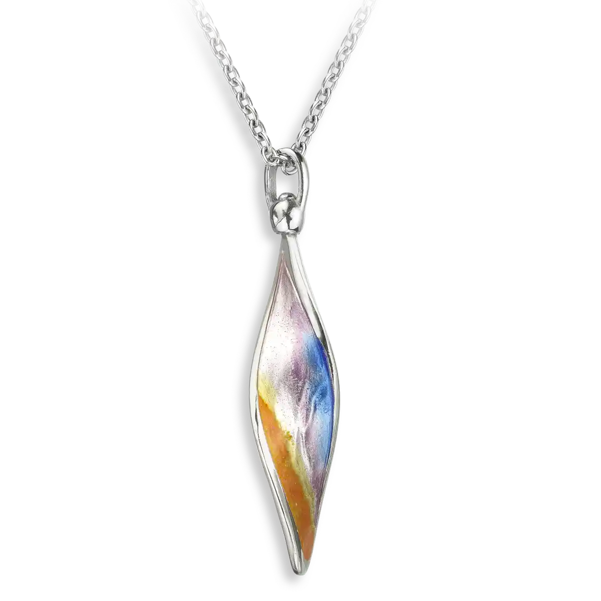 Sunset Aurora Necklace. Sterling Silver