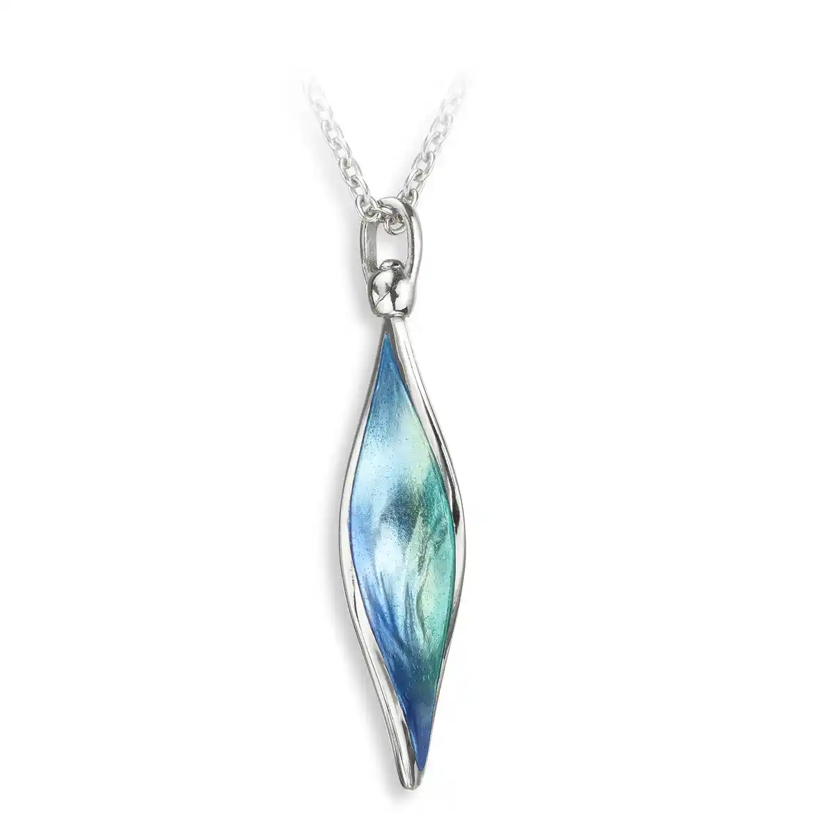 Ocean Aurora Necklace. Sterling Silver
