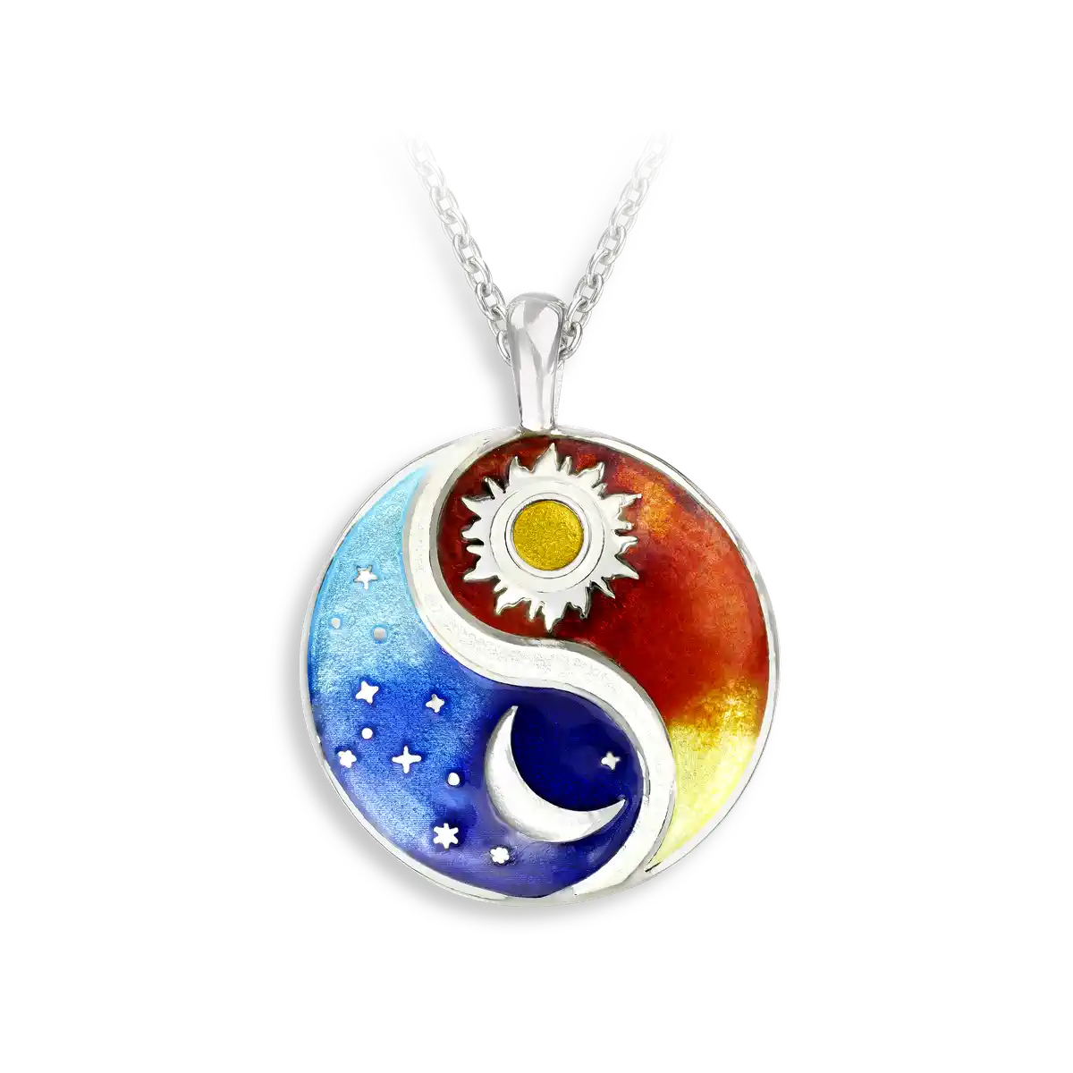 Multi Night and Day Necklace. Sterling Silver
