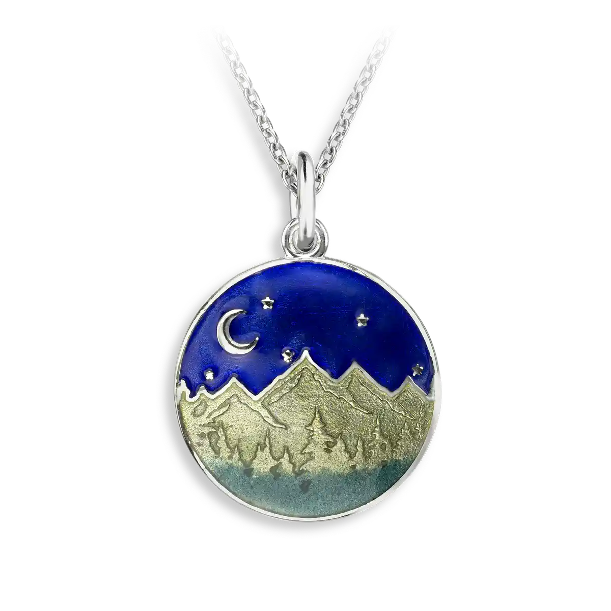 Multi Landscape-Mountains-Night Necklace