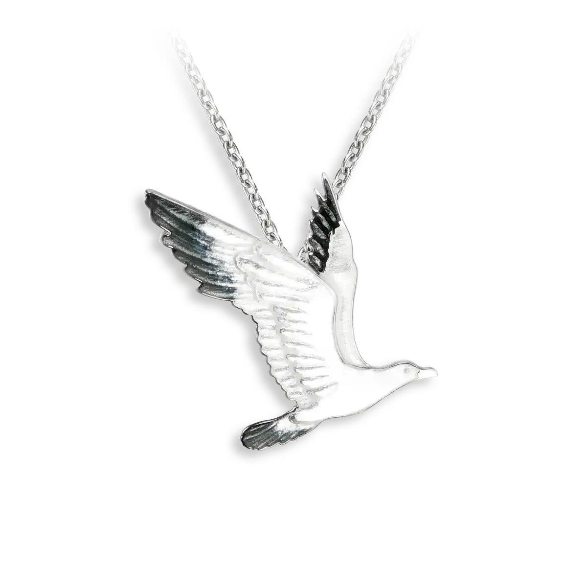 White Seagull Necklace