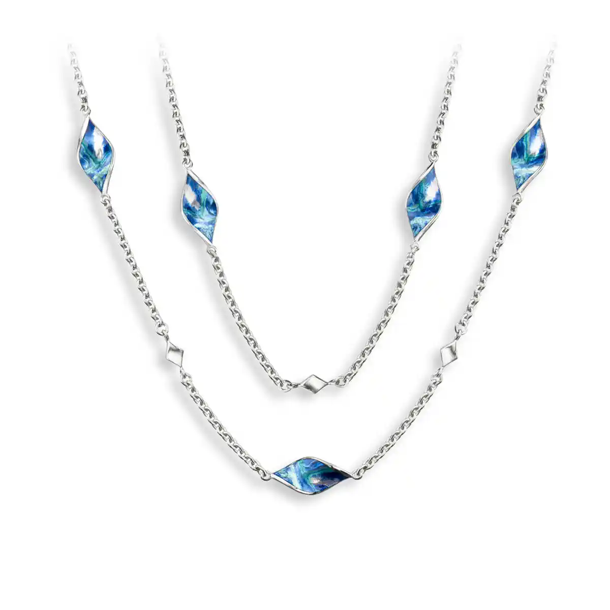 5-Pc Aurora Neckalce. Sterling Silver