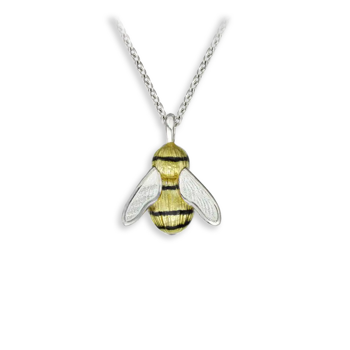 Yellow Bee Necklace. Sterling Silver