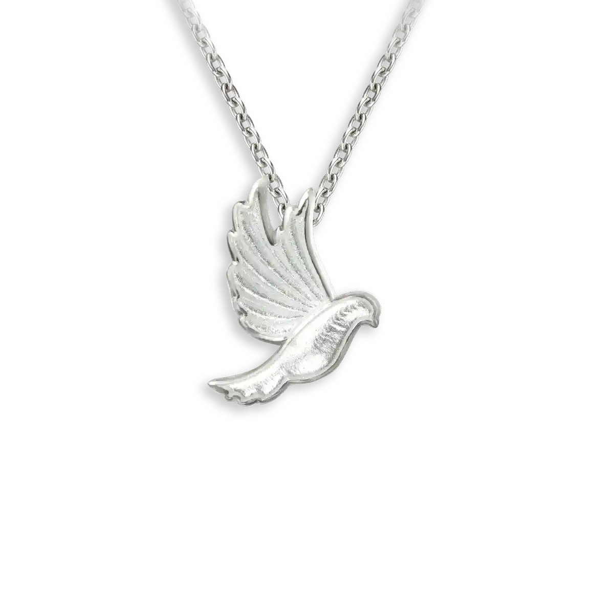 White Dove Necklace. Sterling Silver