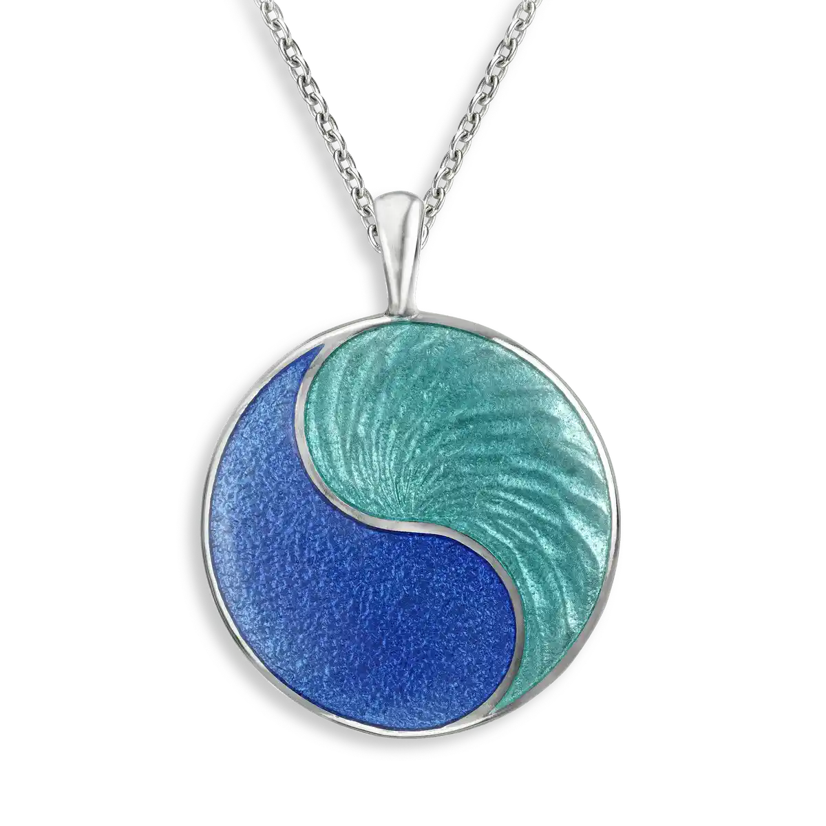 Blue Ying Yang Necklace.