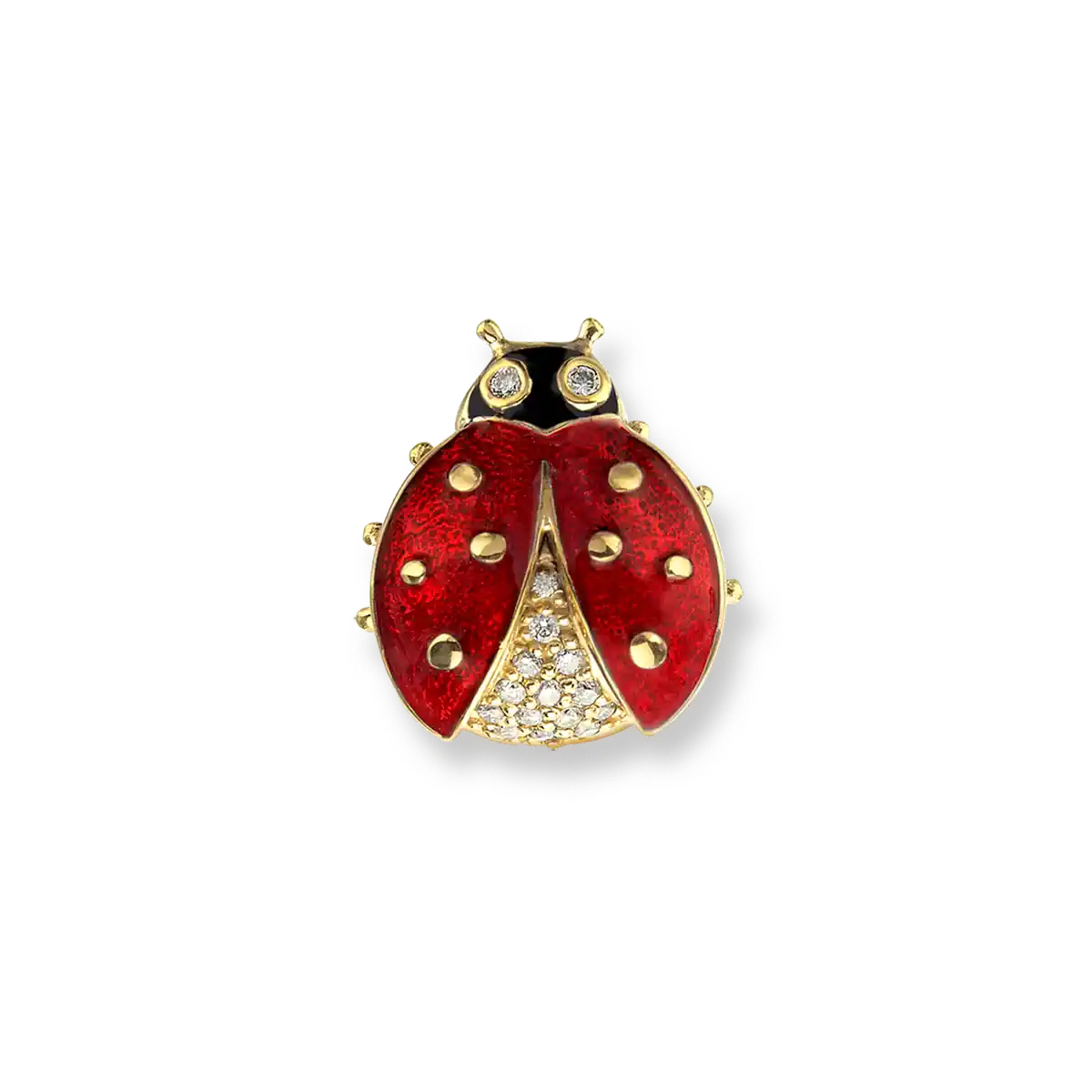 Red Ladybug Pendant.18K