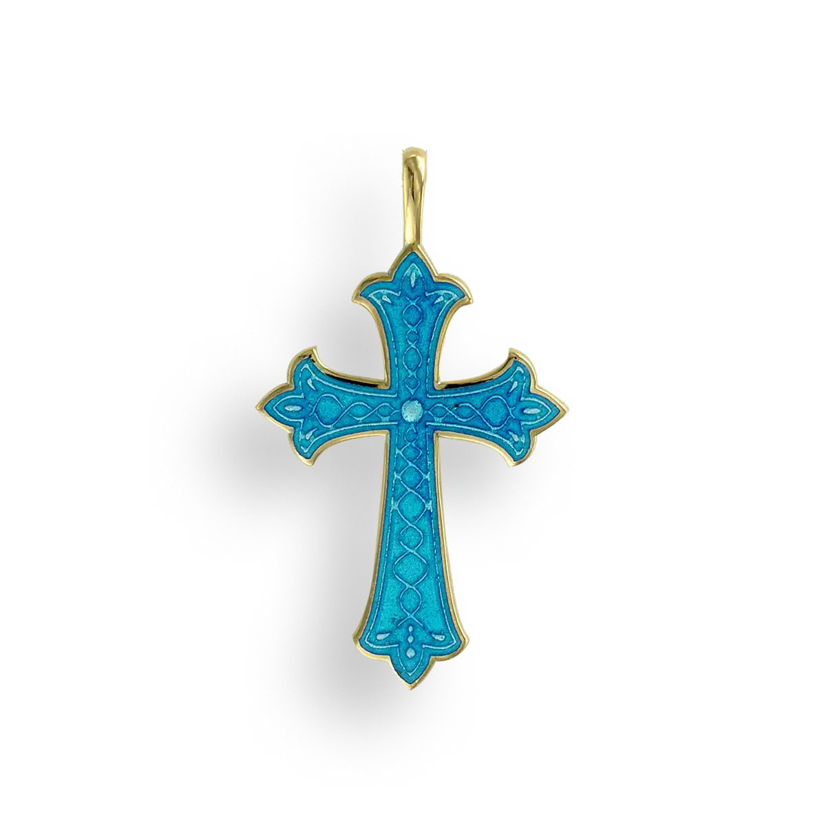 Blue Cross Pendant.18K 