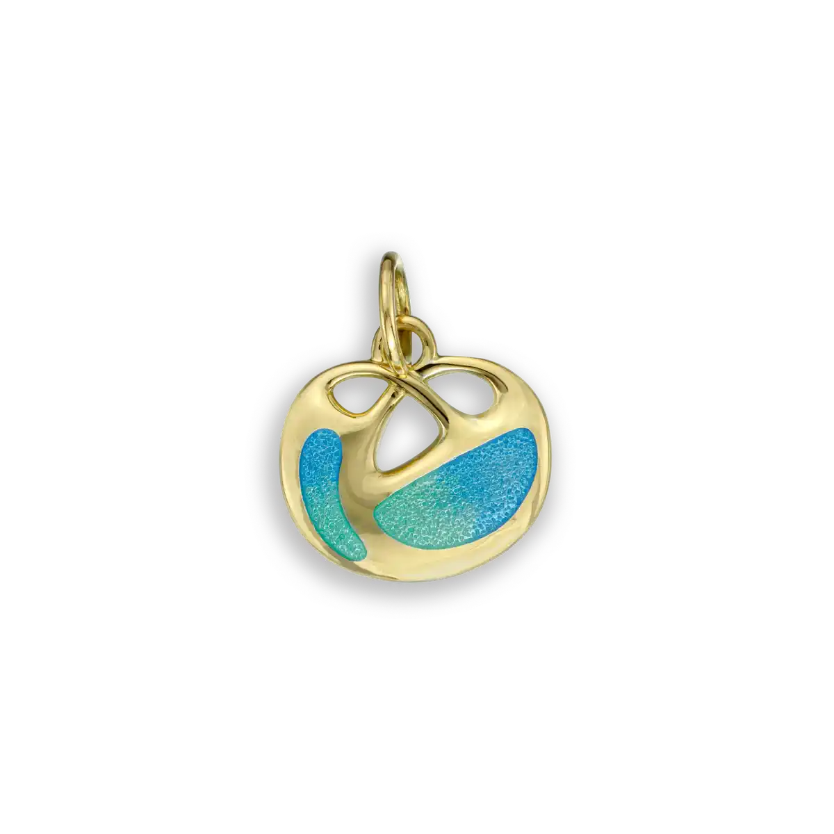 Blue Art Nouveau Pendant.18K 