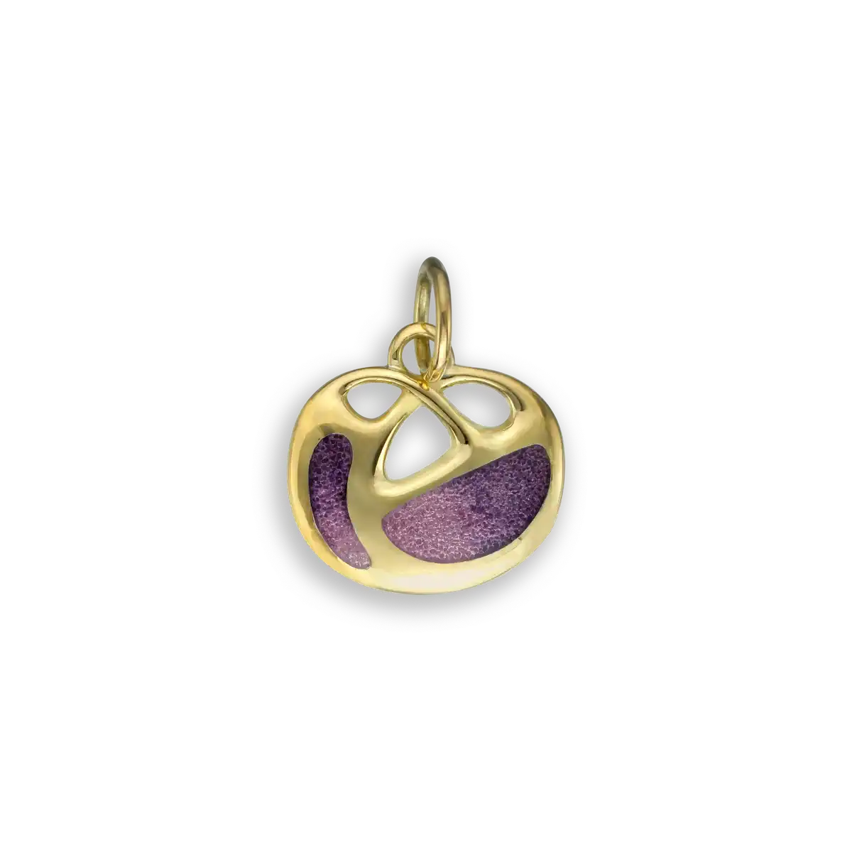 Silver.Gold Plated Purple Art Nouveau Pendant. 