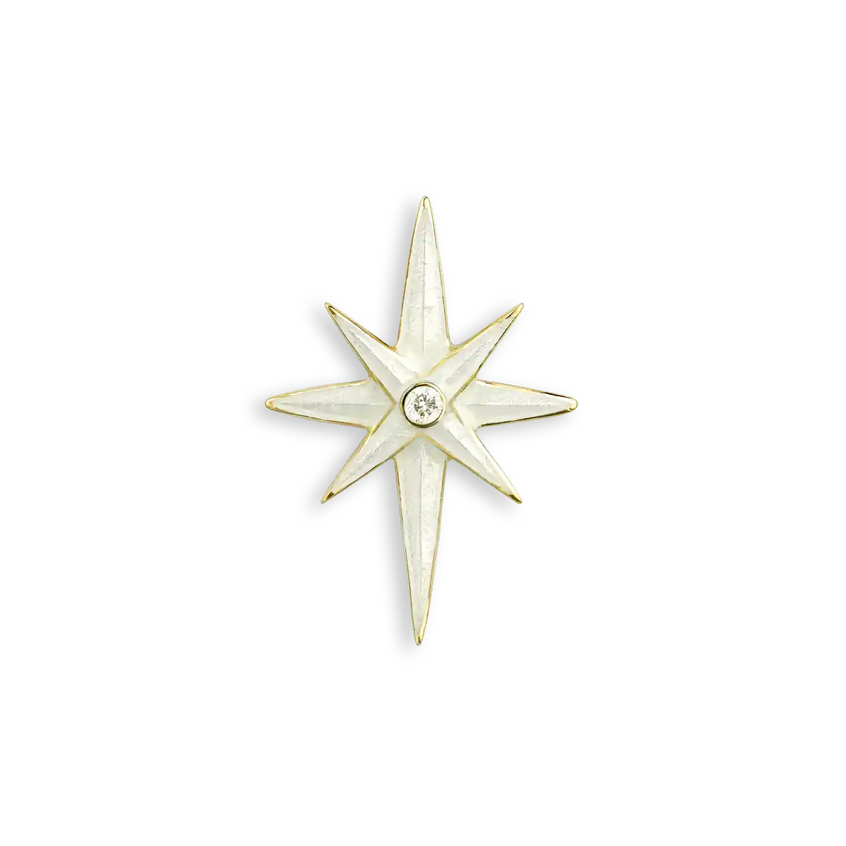 White North Star Pendant. 18K-Diamond