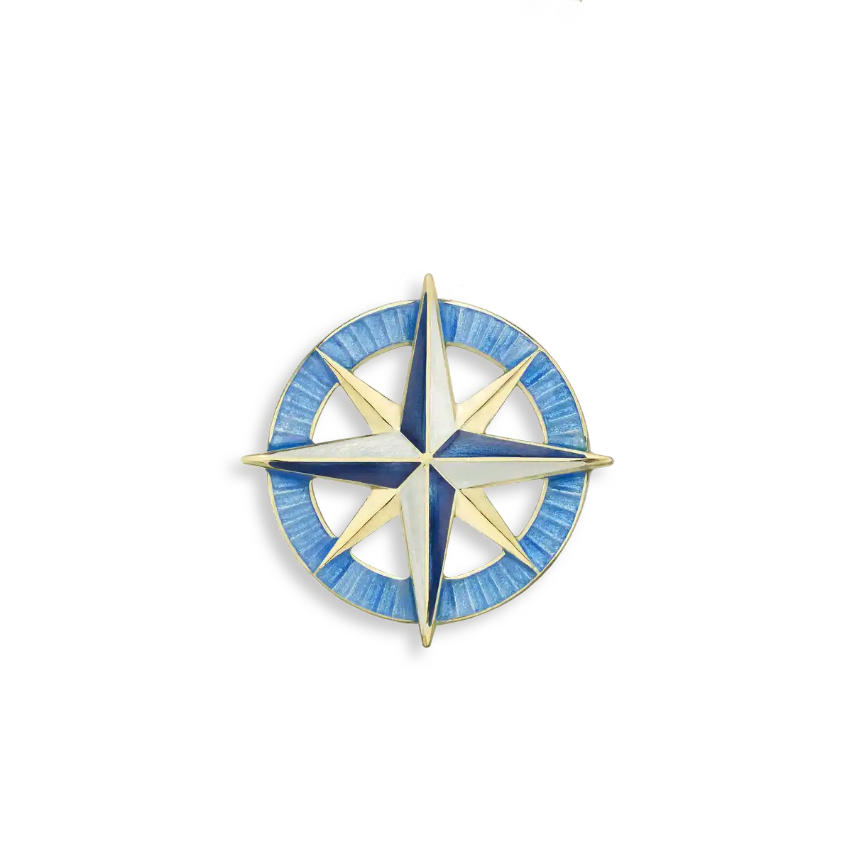 Blue Compass Pendant.18K Gold-Diamond