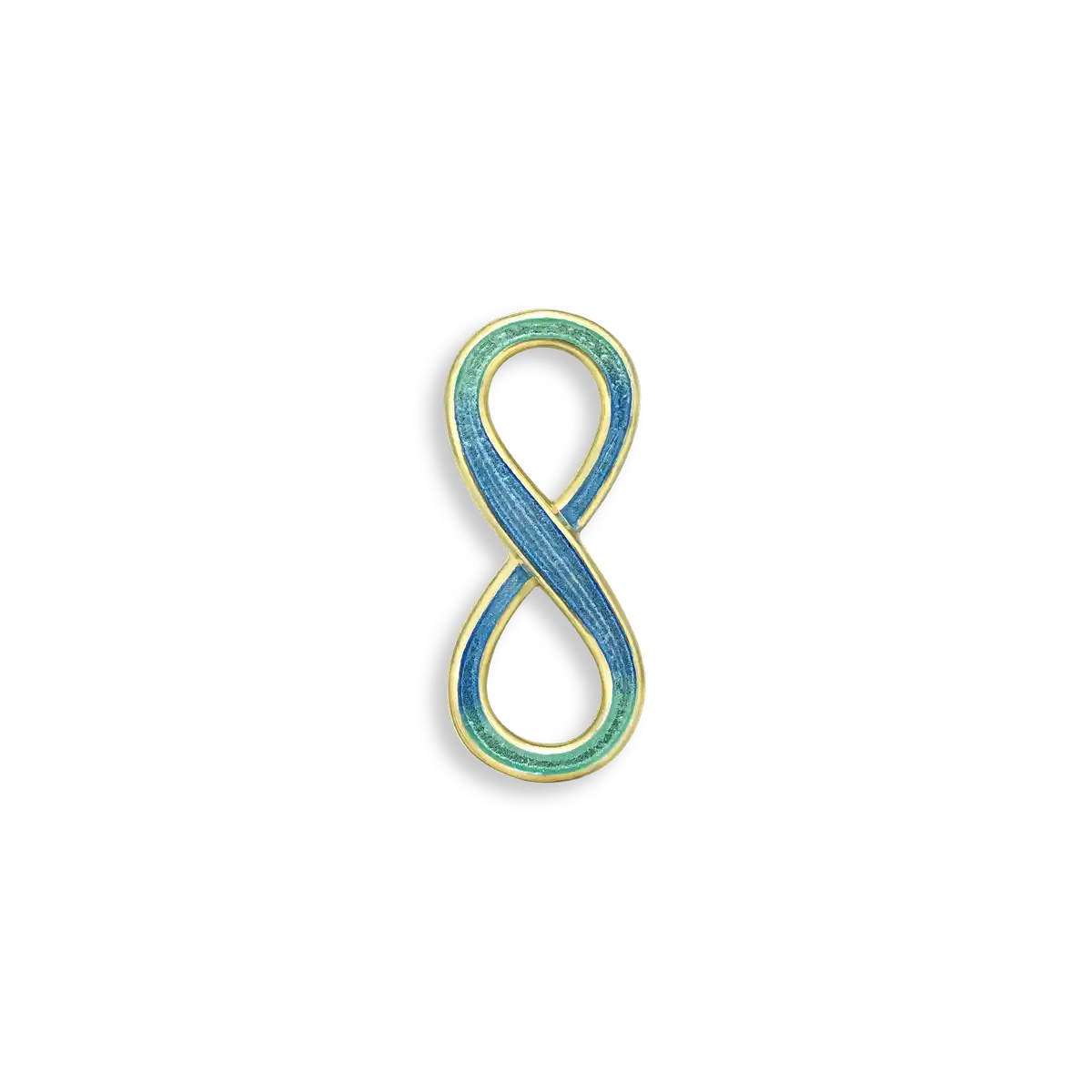 Blue Infinity Pendant.18K Gold