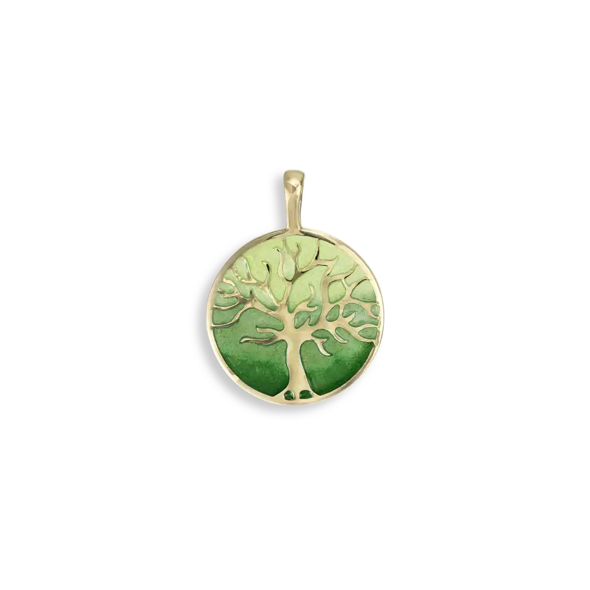 Green Tree of Life Pendant - 18K