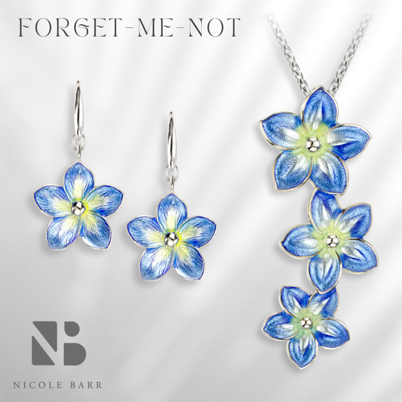 Forget-me-not jewelry from Nicole Barr
