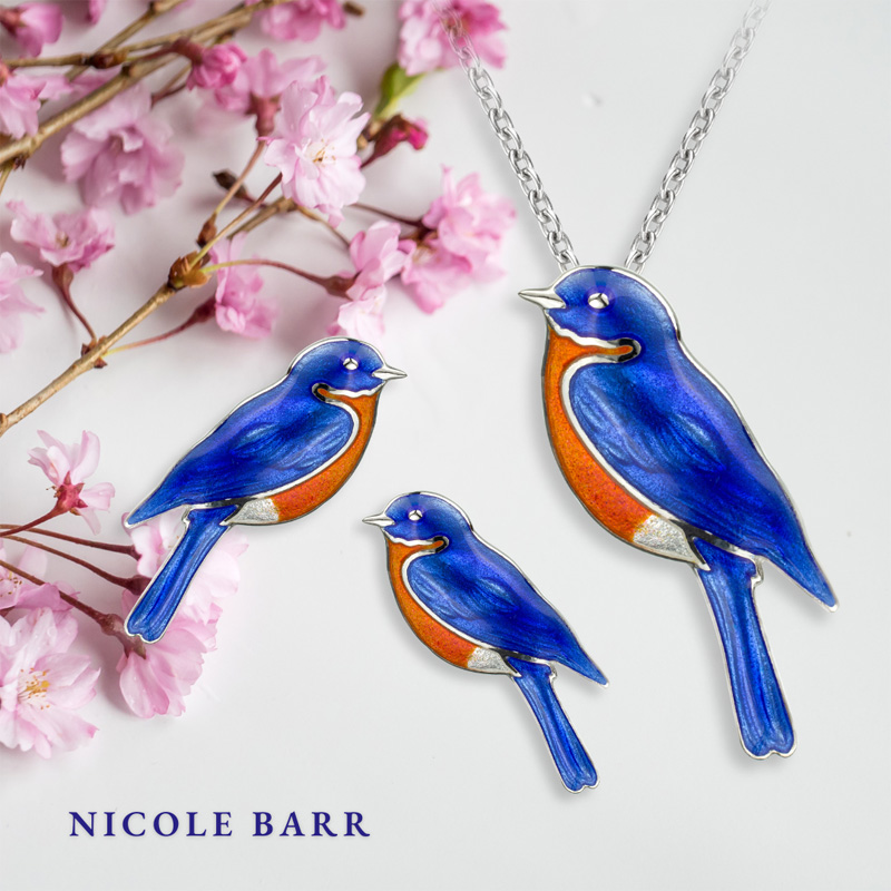 Blue bird jewelry by Nicole Barr