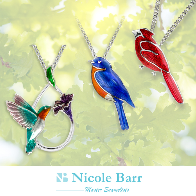 Cardinal Jewelry, Bluebird Jewelry, Hummingbird jewelry